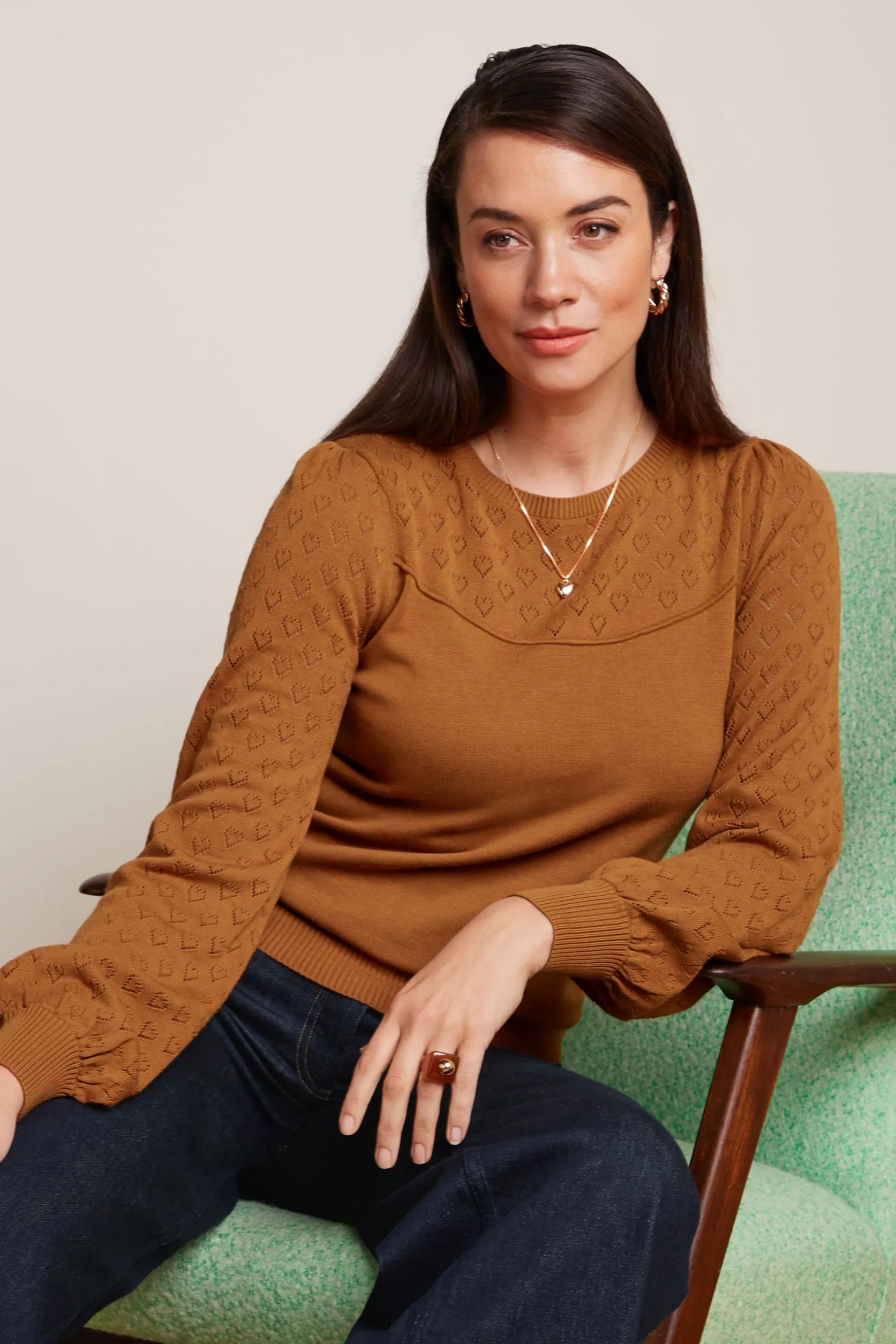 Bell Yoke Top Heart Ajour*King Louie Sale