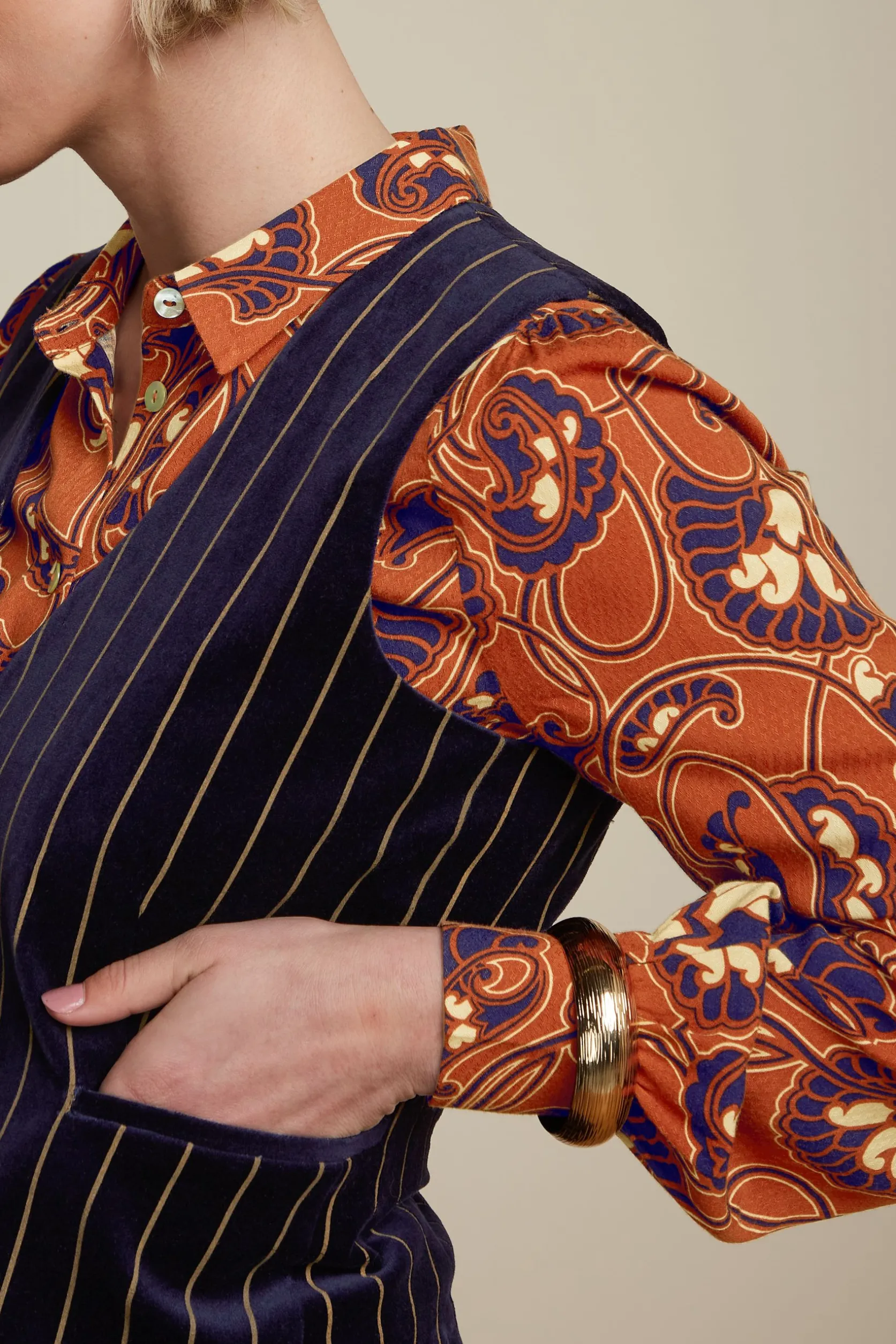 Bianca Gilet Pinstripe*King Louie Best