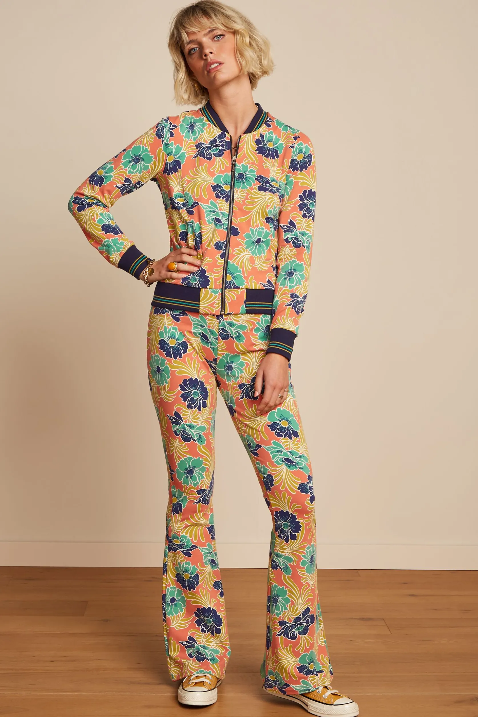 Border Flared Pants Lake*King Louie Best Sale