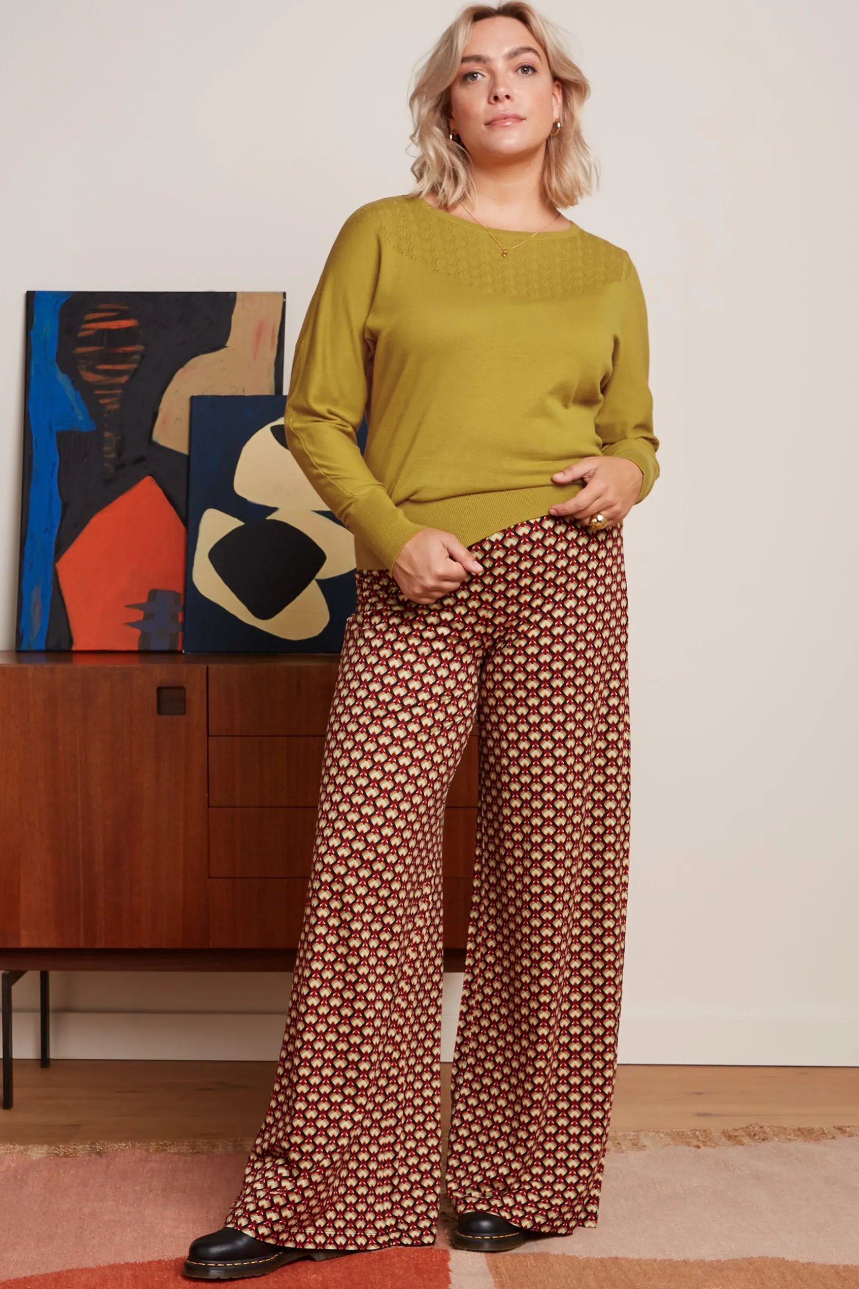Border Palazzo Pants Valet*King Louie Cheap