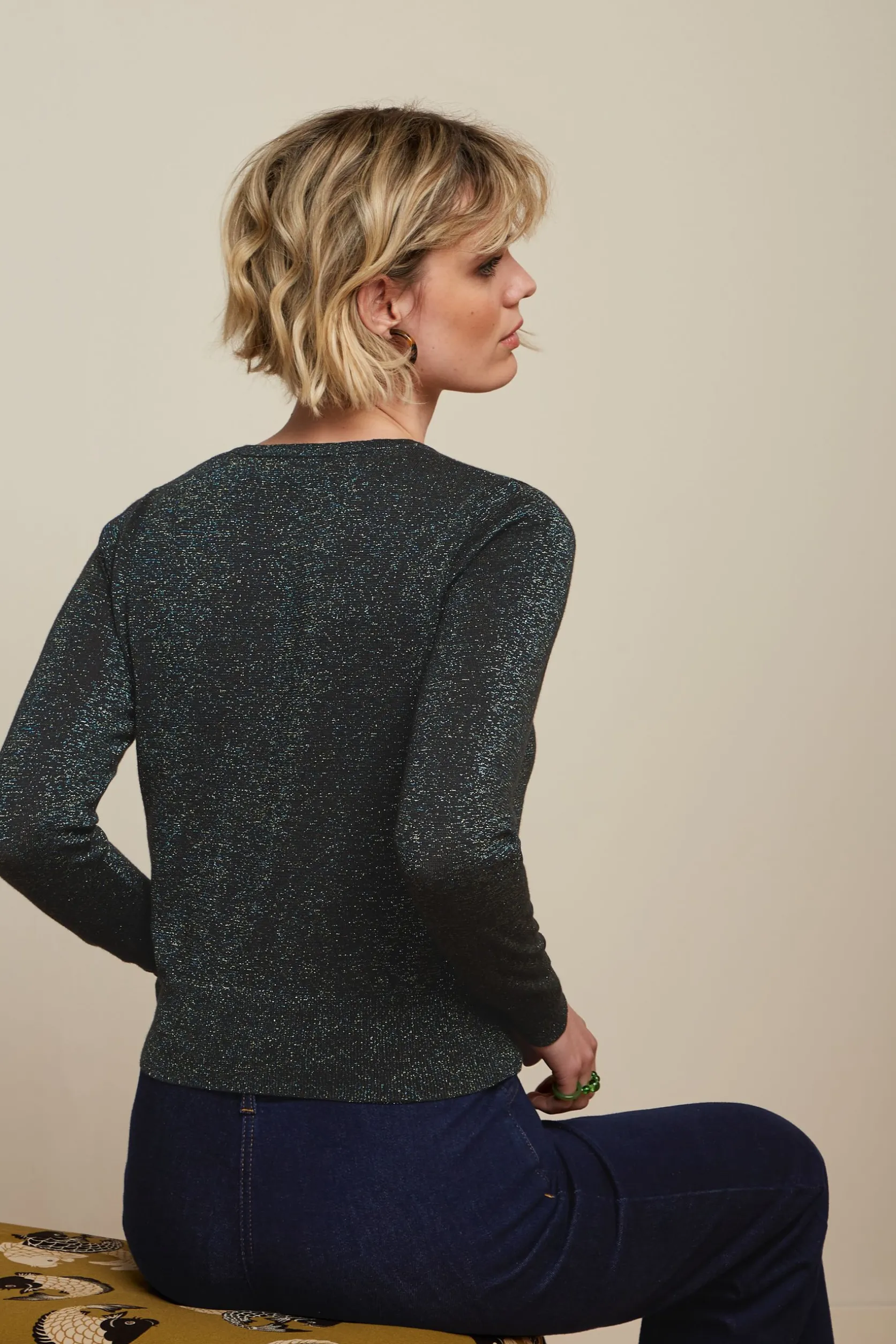 Cardi Roundneck Lapis*King Louie Sale