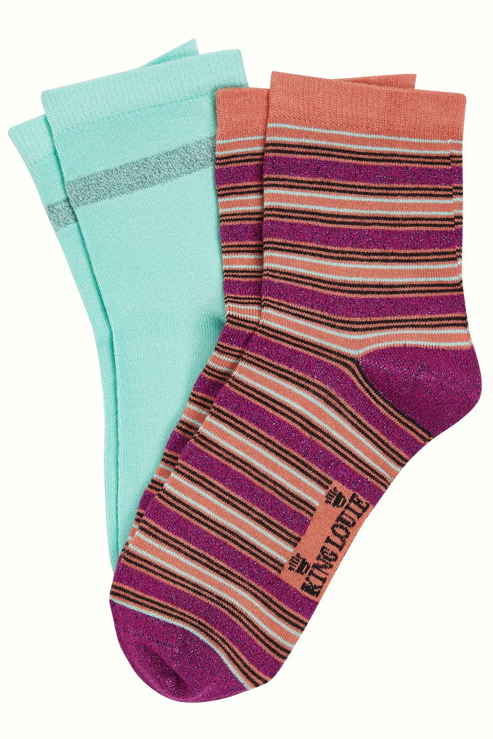 Half Socks 2-Pack Castillo Stripe*King Louie Hot