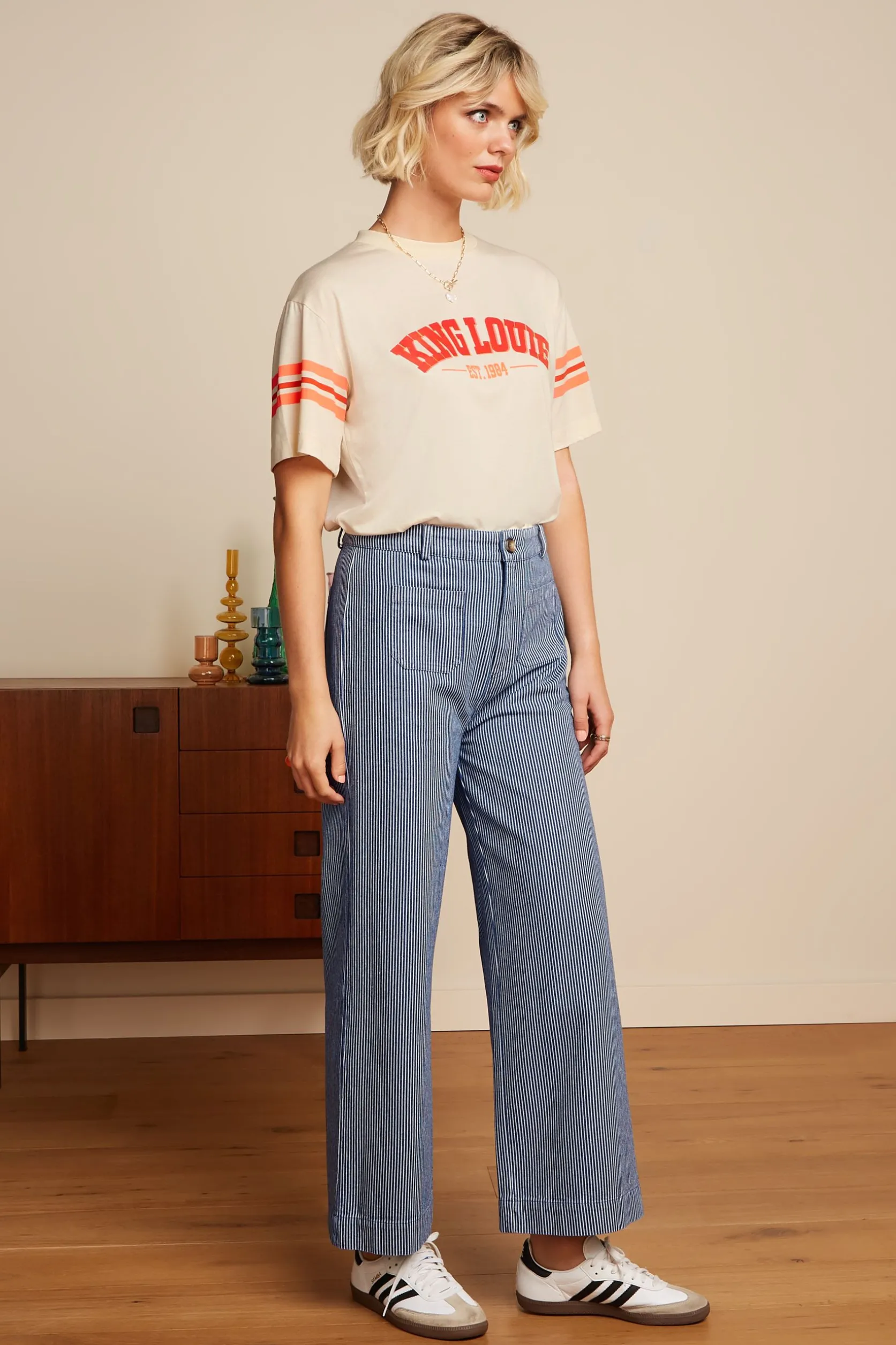 High Waist Pocket Pants Osei Stripe*King Louie New
