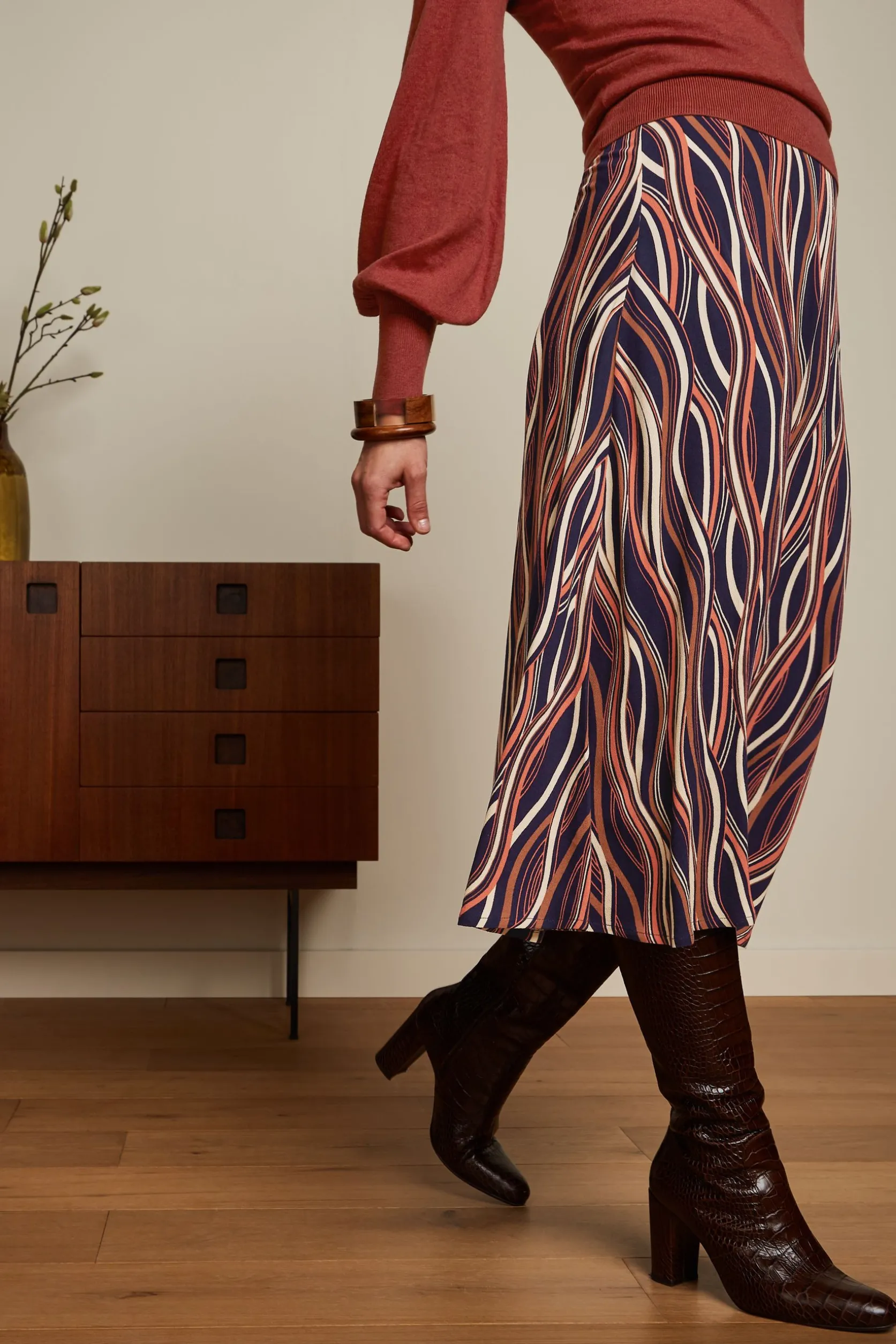 Juno Midi Skirt Merrill*King Louie Fashion