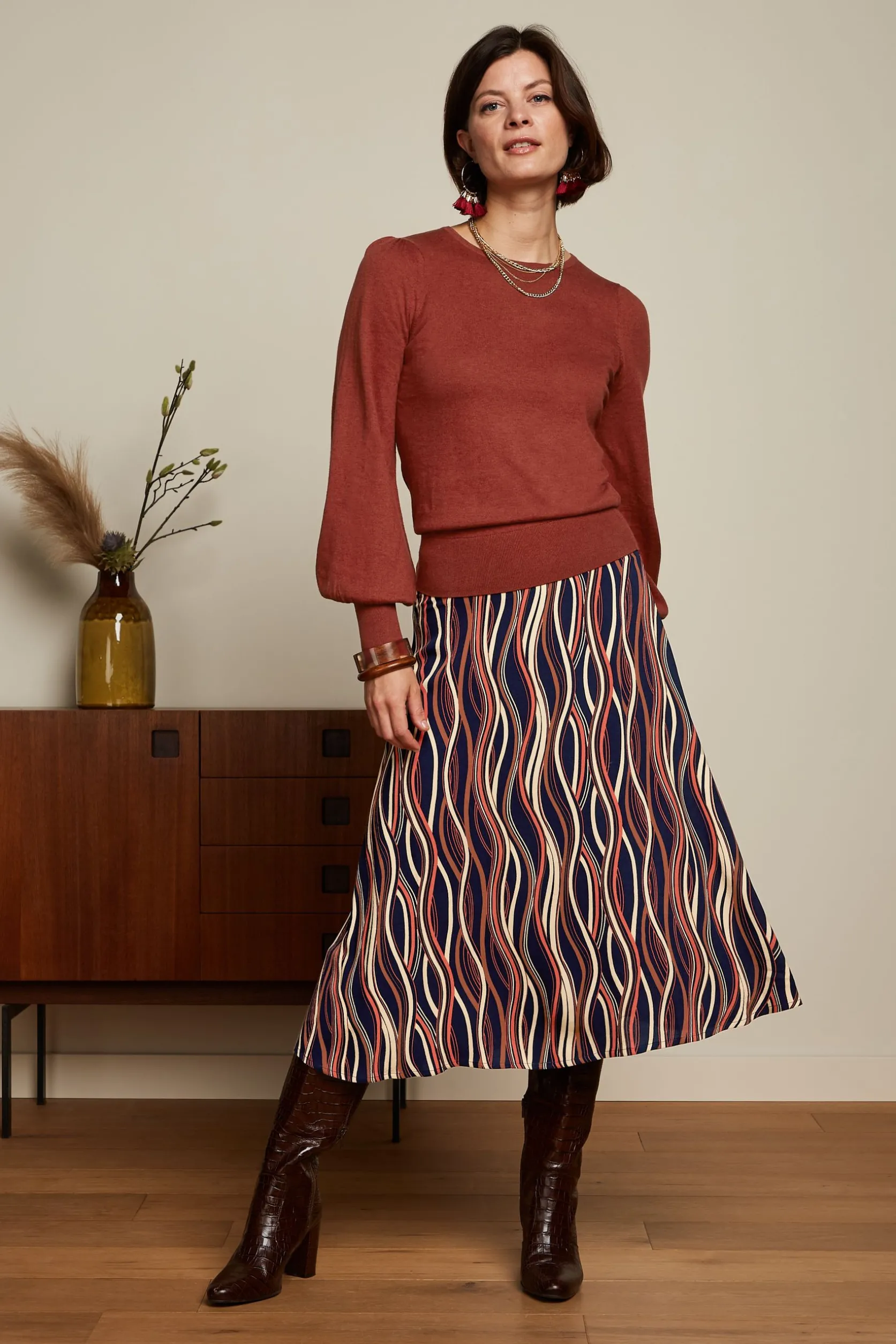 Juno Midi Skirt Merrill*King Louie Fashion
