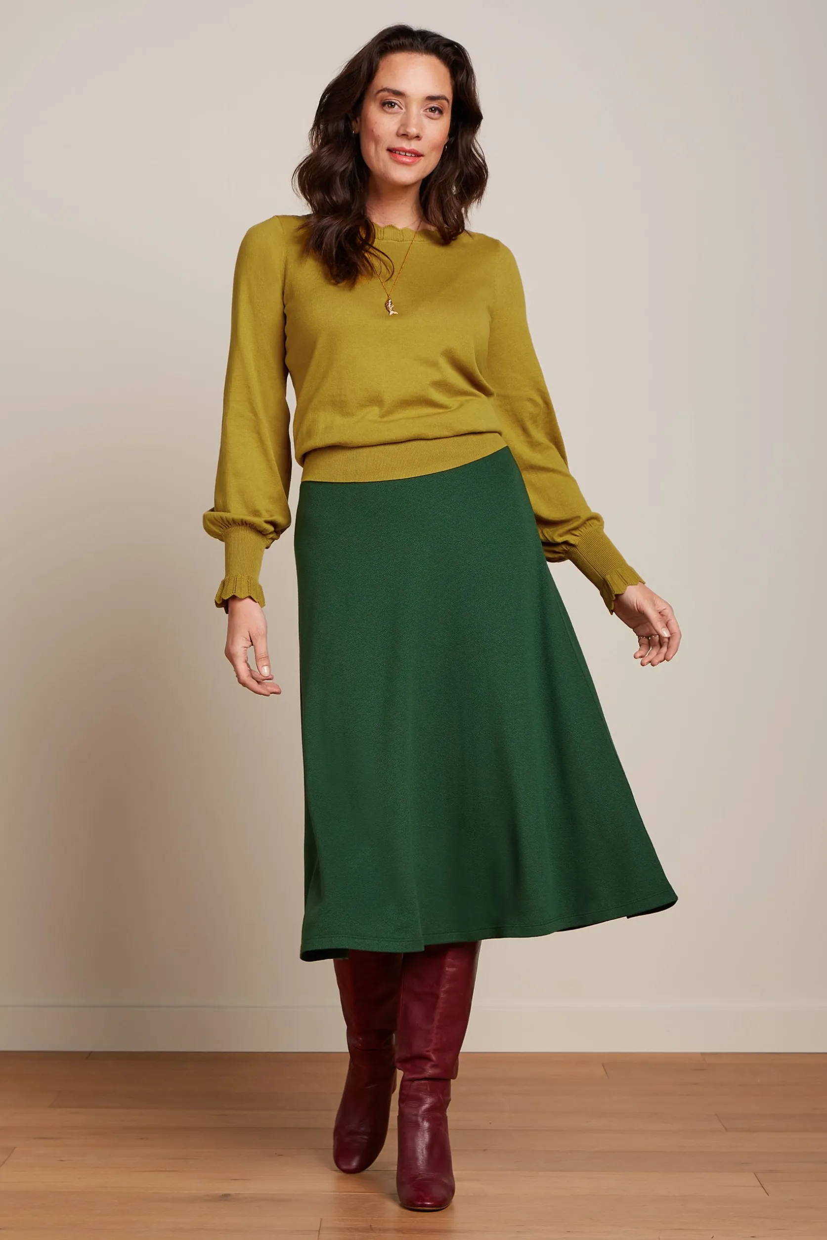 Juno Midi Skirt Milano Crepe*King Louie Fashion