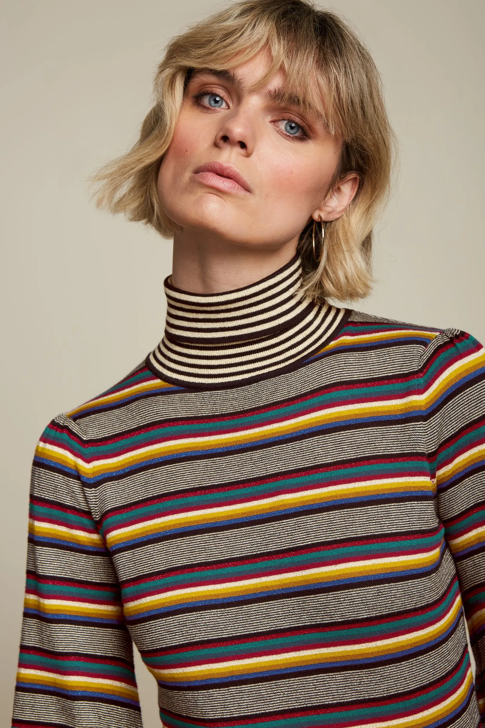Maya Rollneck Top Sixties Stripe*King Louie Best