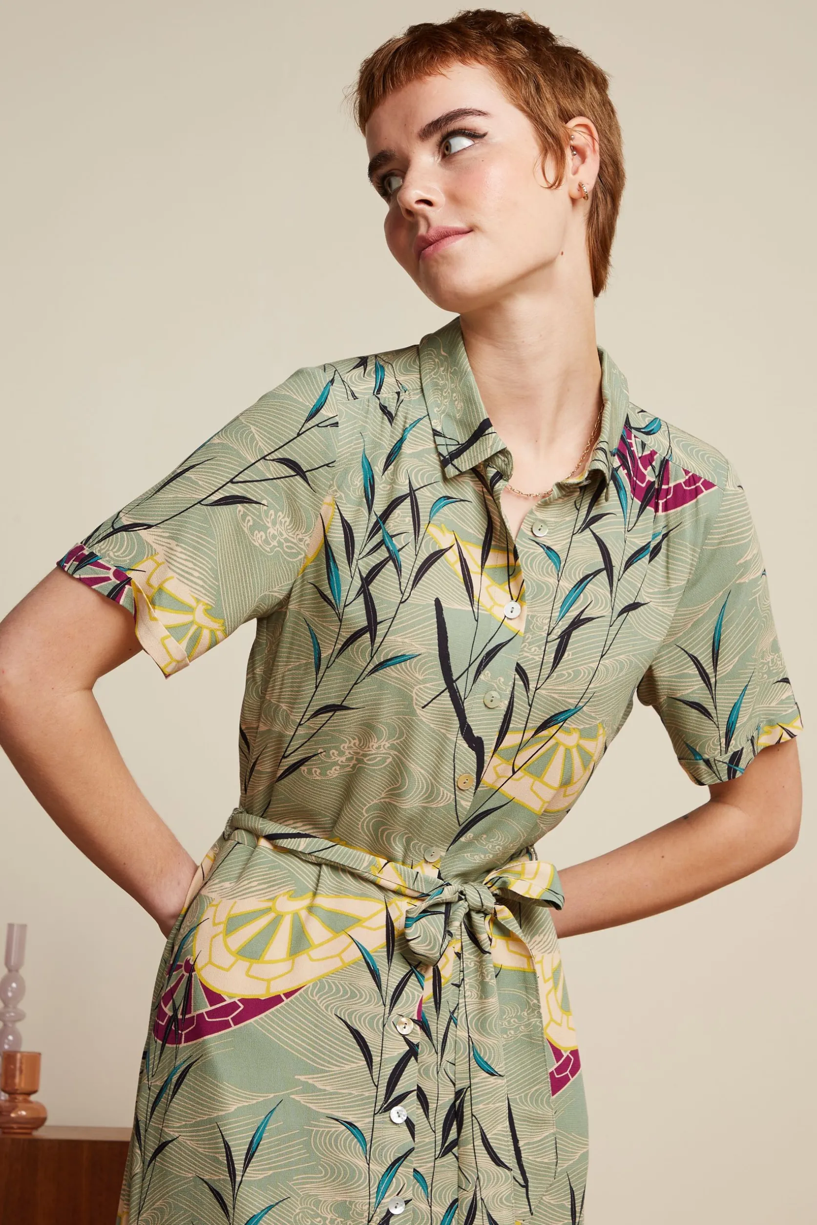 Olive Midi Dress Blush*King Louie Clearance