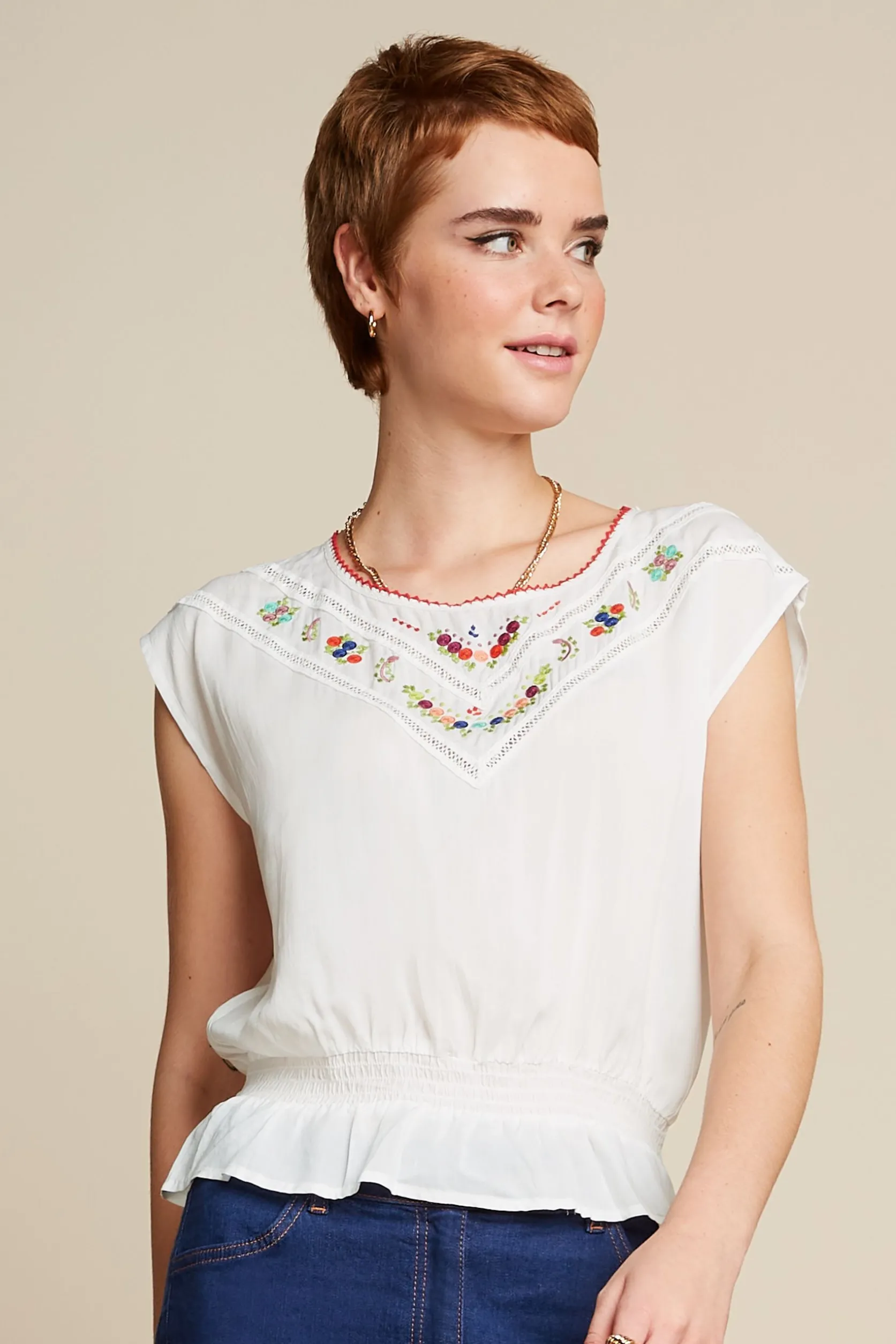 Selly Top Citrine Embroidery*King Louie Outlet